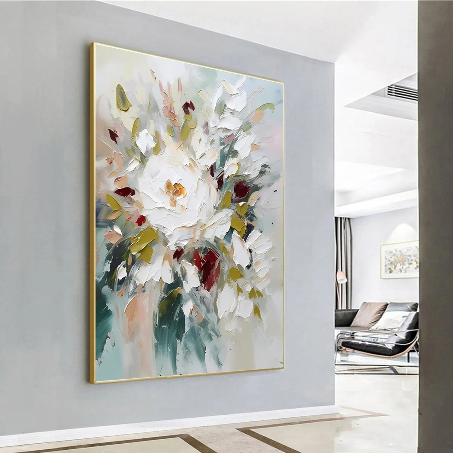 Flower And Tree Abstract Texture Canvas Art #FT 222