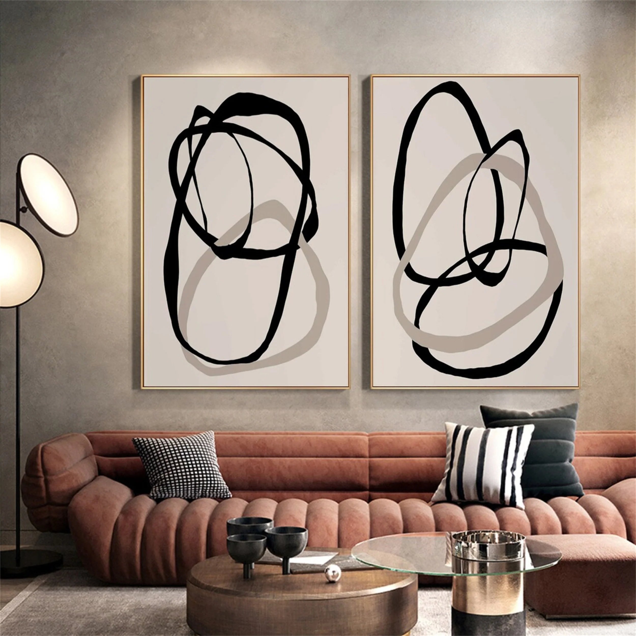 Abstract Painting Set of 2 #AB 097