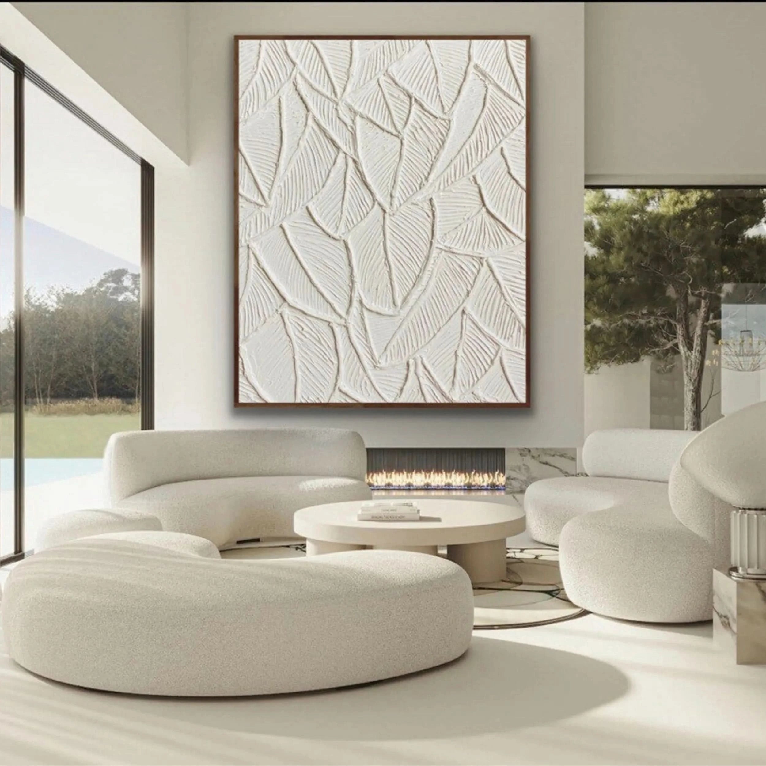 Flower & Tree Abstract Textured Wall Art #ML032
