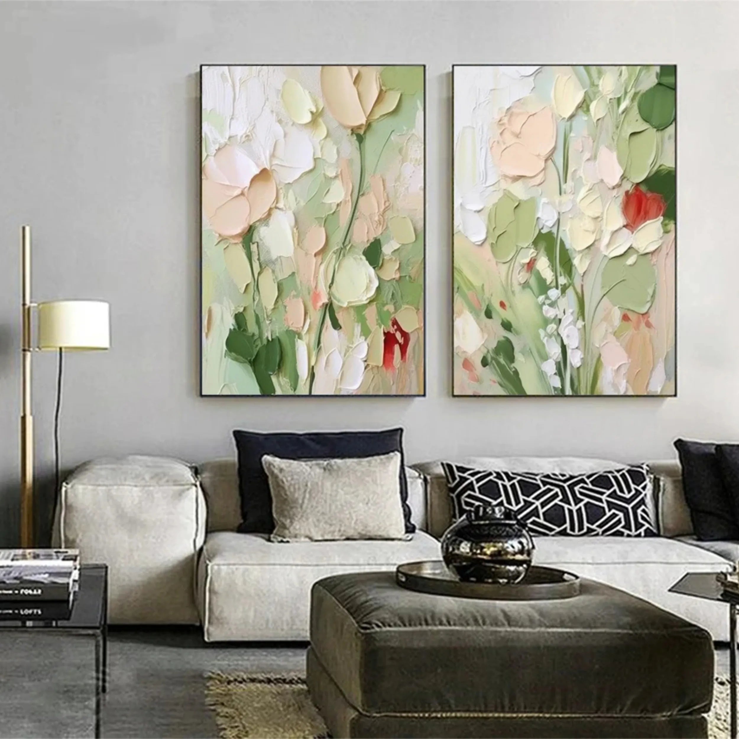 Flower And Tree Painting Set of 2 #FT 075