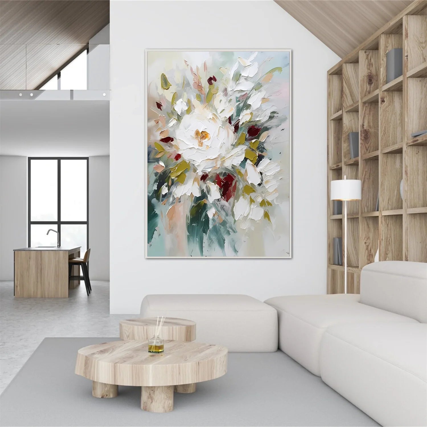 Flower And Tree Abstract Texture Canvas Art #FT 222