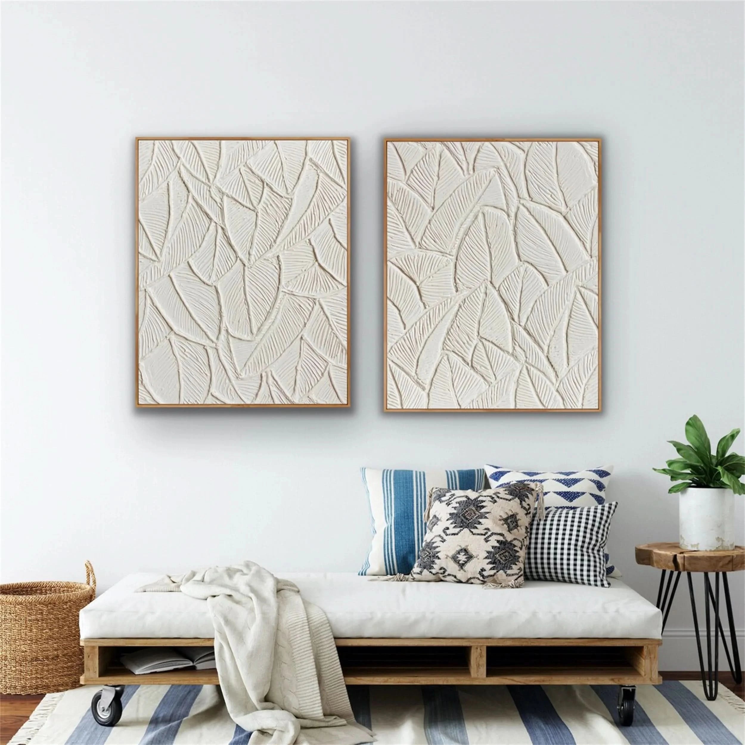 Flower & Tree Abstract Textured Wall Art #ML032