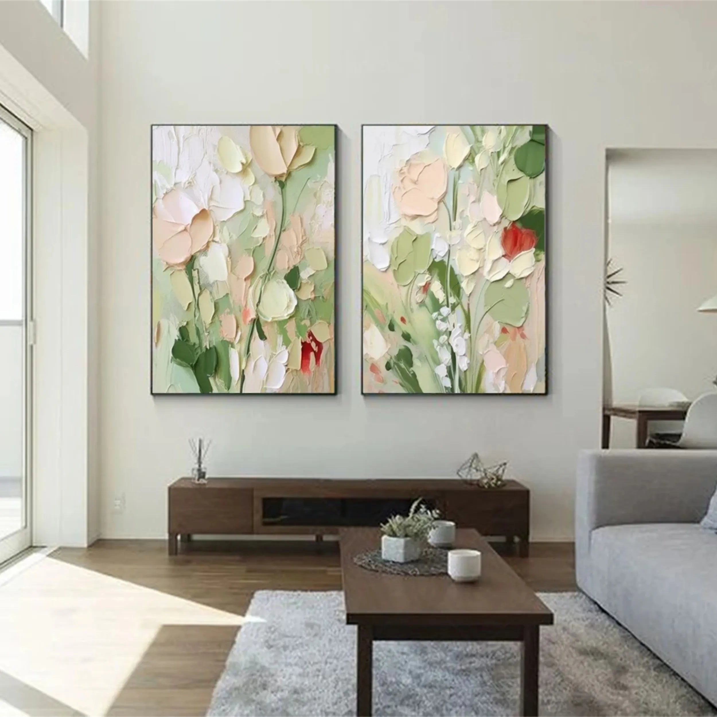 Flower And Tree Painting Set of 2 #FT 075
