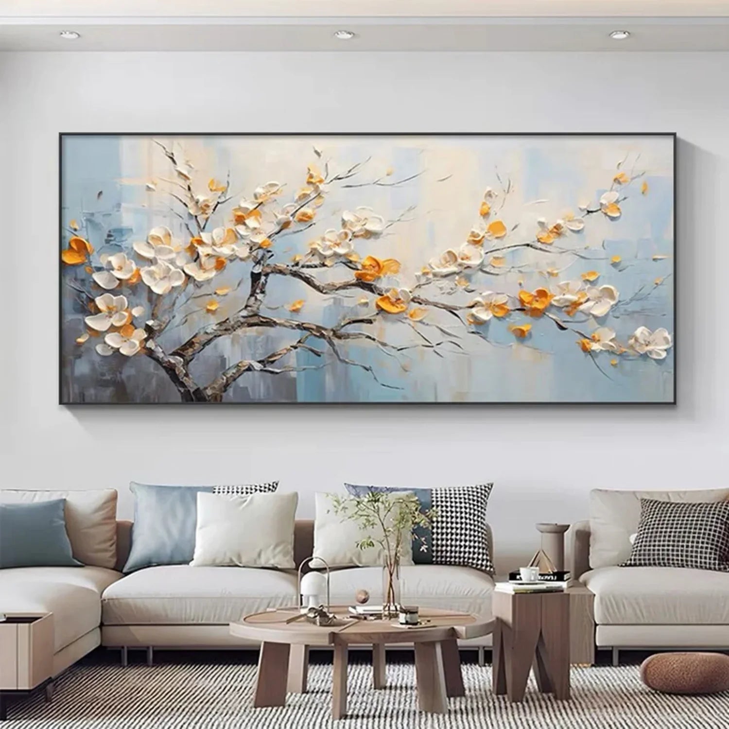 Flower & Tree Abstract Textured Wall Art #ML061