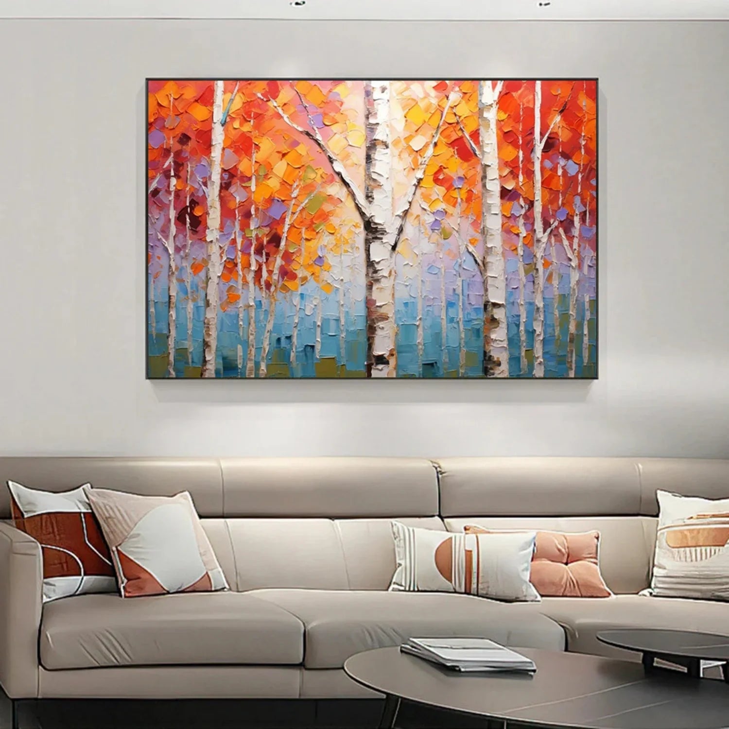 Flower And Tree Abstract Texture Canvas Art #FT 233