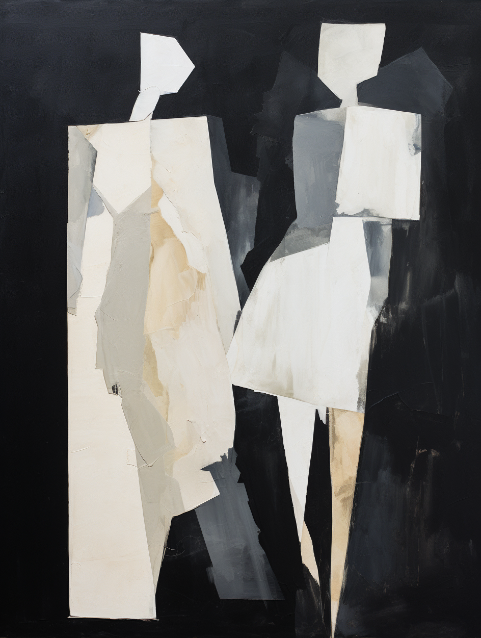 Black And Beige Texture Wall Painting Black And Beige Abstract Human Canvas Art Black And Beige Minimalist Wall Art Black And Beige Painting