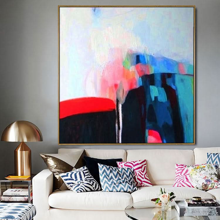 Painting Handmade Original Oil Painting Extra Large Restaurant Black And Red Painting Black Painting | Unique modern decorative painting