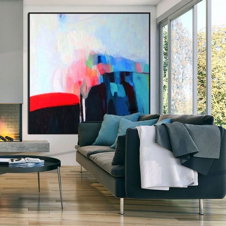 Painting Handmade Original Oil Painting Extra Large Restaurant Black And Red Painting Black Painting | Unique modern decorative painting