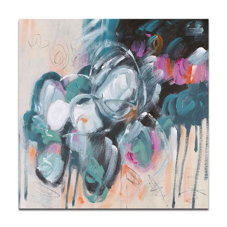 Grande peinture à l'huile sur toile, décoration murale faite à la main, art de la mode, peinture en couleur | La tête d'un dragon