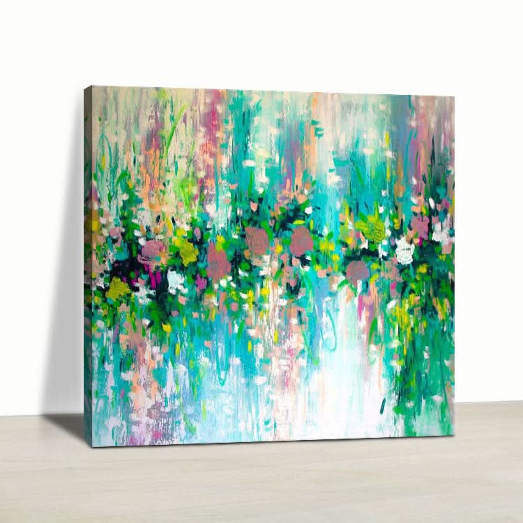 Abstract Oil Painting Living Room Oil Painting Original Handmade Painting Fashion Art Red Blue And Green Painting Artwork | The Way to Heaven