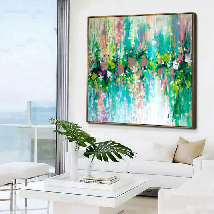 Abstract Oil Painting Living Room Oil Painting Original Handmade Painting Fashion Art Red Blue And Green Painting Artwork | The Way to Heaven