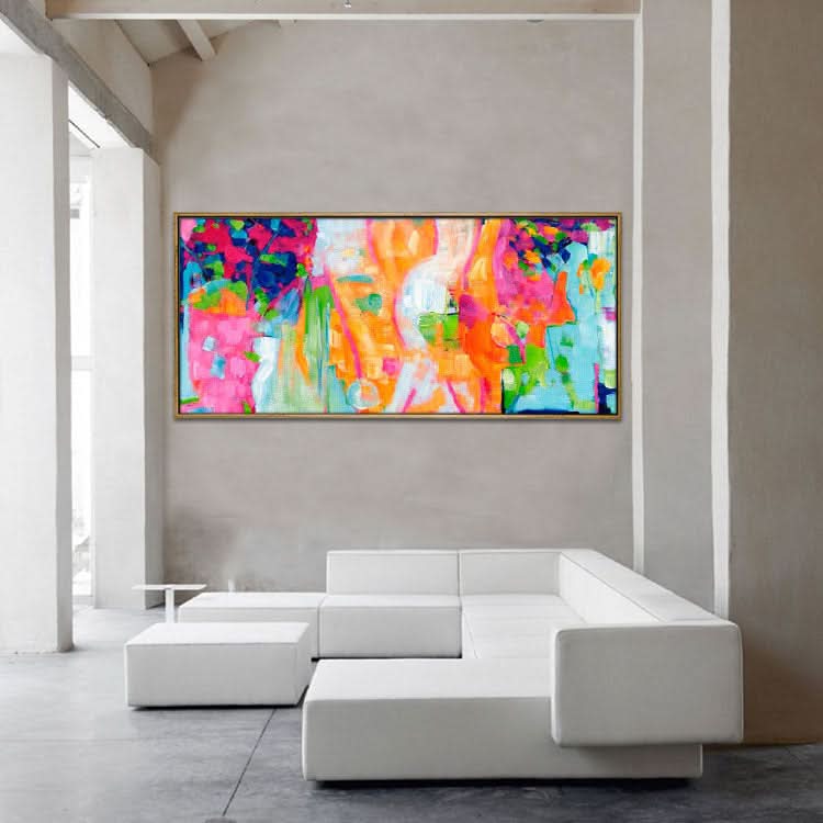 Peinture sur toile faite à la main, peinture à l'huile sur toile abstraite
