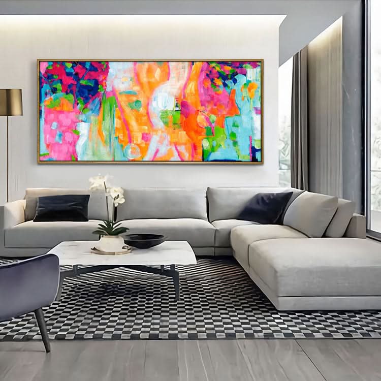 Peinture sur toile faite à la main, peinture à l'huile sur toile abstraite