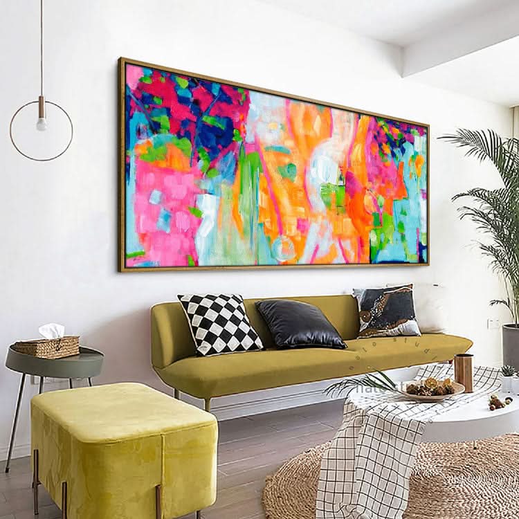 Peinture sur toile faite à la main, peinture à l'huile sur toile abstraite