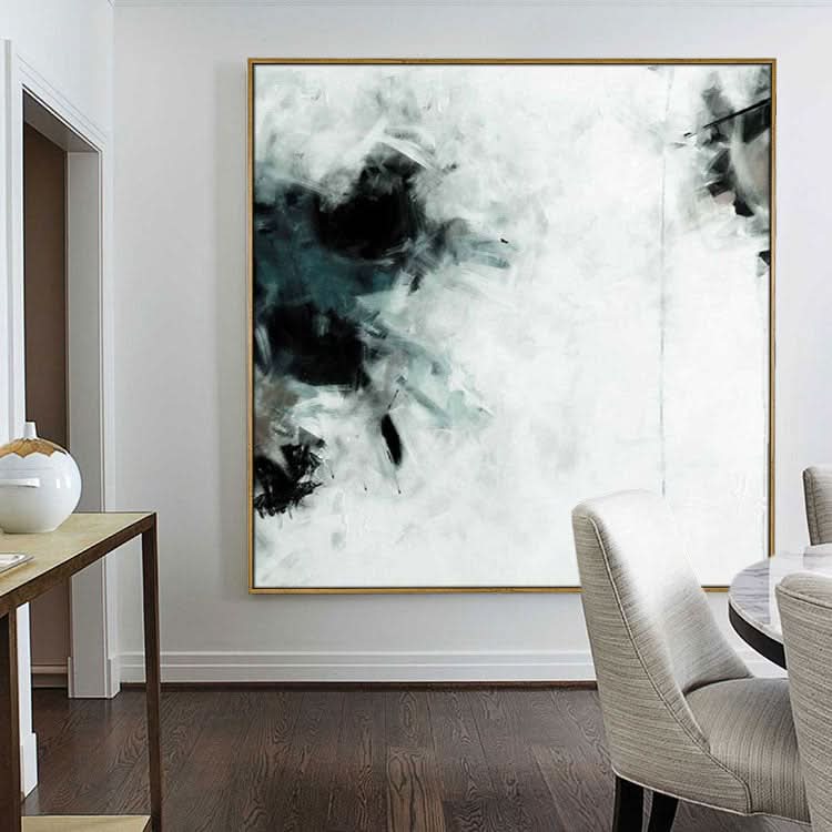 Black and White Painting Oversized Painting Original Oil Painting Contemporary Painting Wall Decor Art | Cock