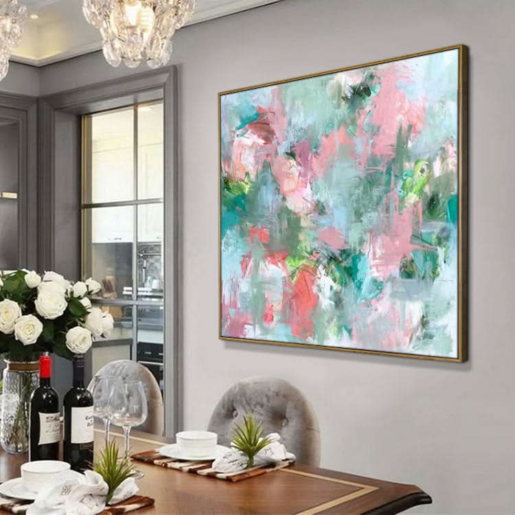 Grandes toiles d'art abstraites, peintures originales, peintures colorées, peintures acryliques contemporaines sur toile | Dispersées et enfuies