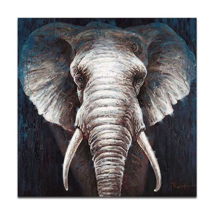 Large Abstract Elephant Painting Cute Elephant Oil Painting Original Painting Oversized Elephant Painting Abstract | Elephant