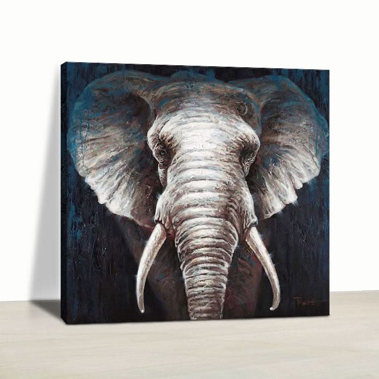 Large Abstract Elephant Painting Cute Elephant Oil Painting Original Painting Oversized Elephant Painting Abstract | Elephant