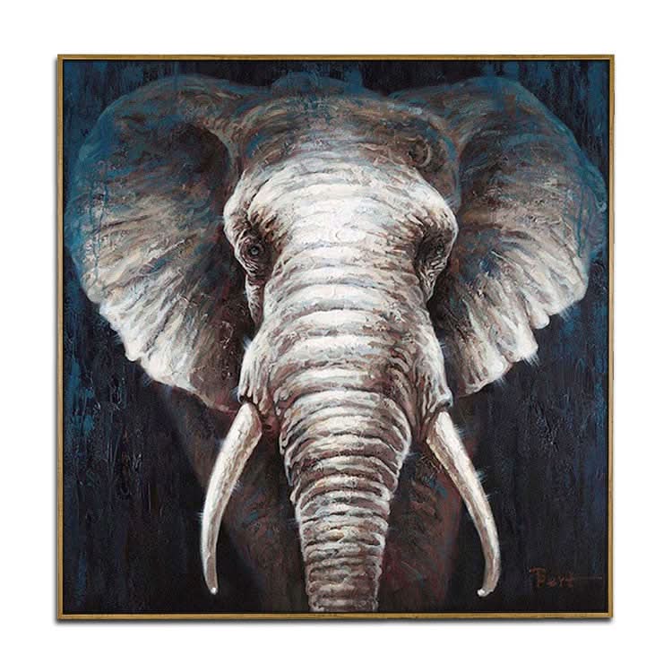 Large Abstract Elephant Painting Cute Elephant Oil Painting Original Painting Oversized Elephant Painting Abstract | Elephant