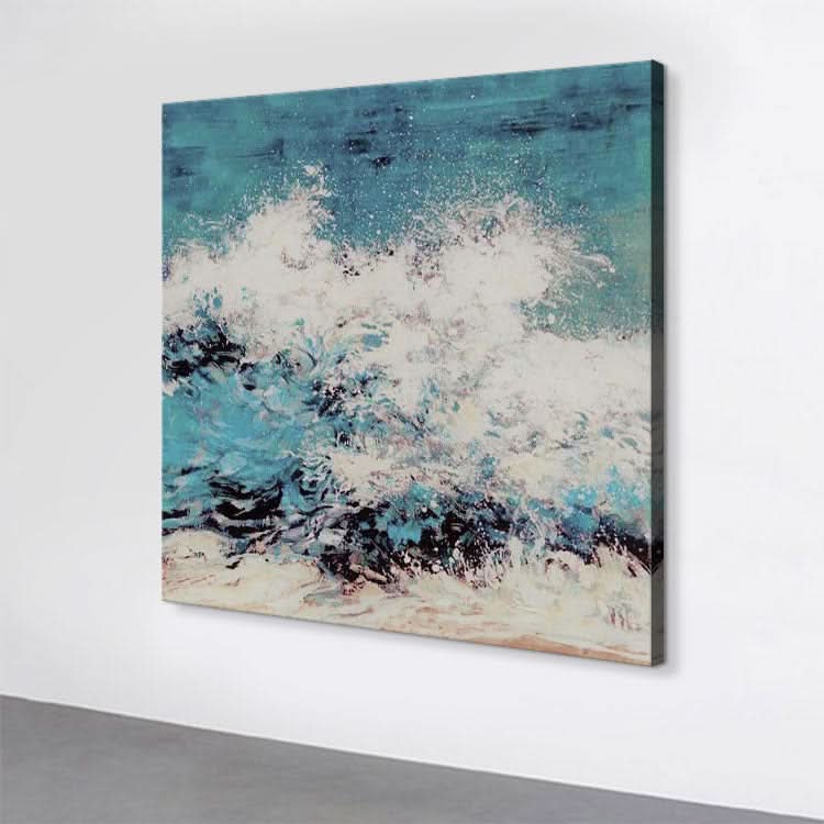 Peinture à l'huile sur toile, art mural, peinture à l'huile abstraite peinte à la main, grande toile, peinture à l'huile originale | Vagues en colère