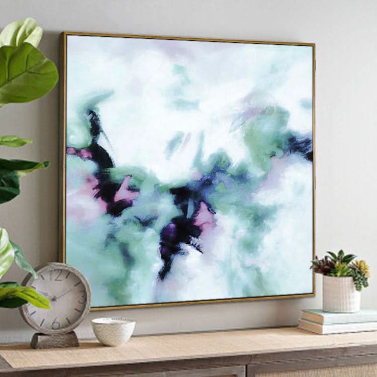 Peinture à l'huile abstraite à grande échelle peinte à la main | Sommet de l'Himalaya