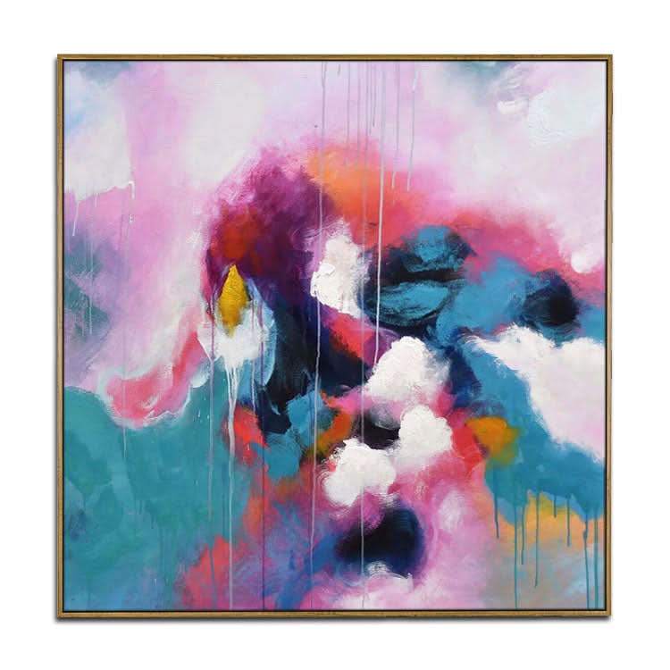 Peinture acrylique abstraite extra large faite à la main pour chambre à coucher | Défier le destin
