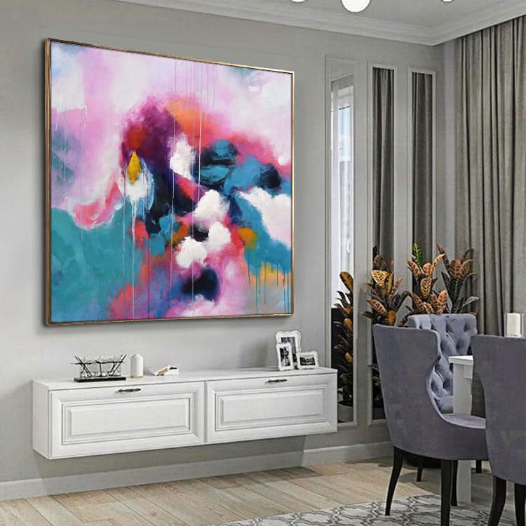 Peinture acrylique abstraite extra large faite à la main pour chambre à coucher | Défier le destin