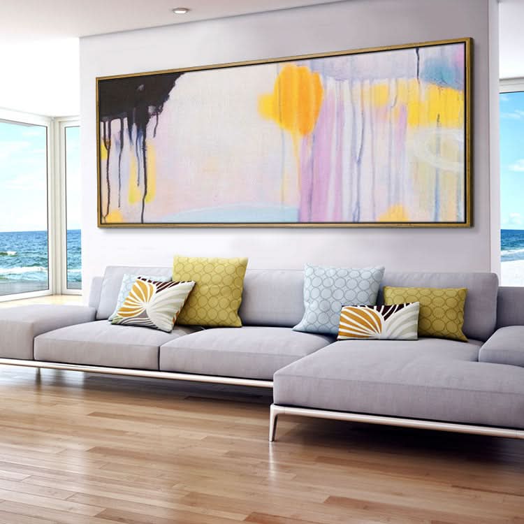 Grand tableau abstrait Toile art abstrait Peinture à l'huile abstraite | Fluide