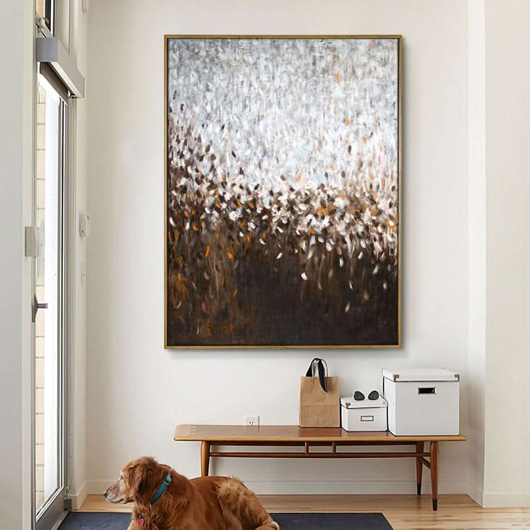 The Fallen Petal - Hand Made Flower Wall Art Abstract Oil Painting on Canvas