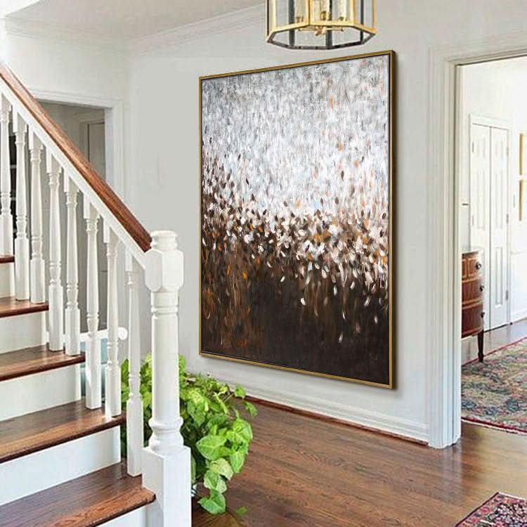 The Fallen Petal - Hand Made Flower Wall Art Abstract Oil Painting on Canvas