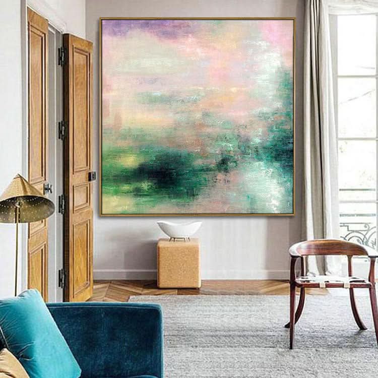 Grandes toiles abstraites originales Peintures beiges Peintures acryliques contemporaines sur toile | Abysse séduisant