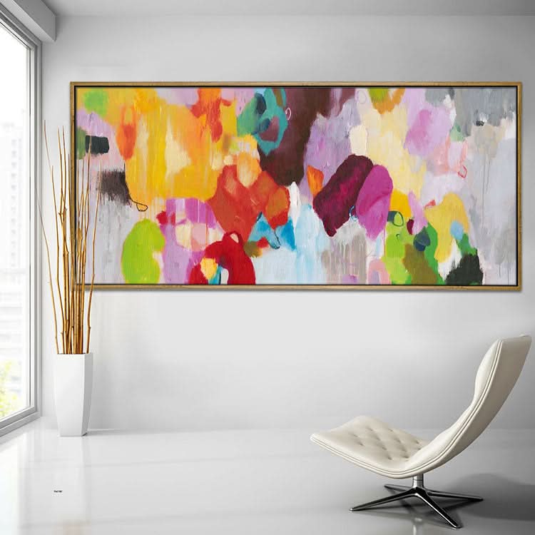 Art fait à la main, Peinture à l'huile sur toile à la main, Peinture d'art abstrait sur toile, Décoration murale pour la maison