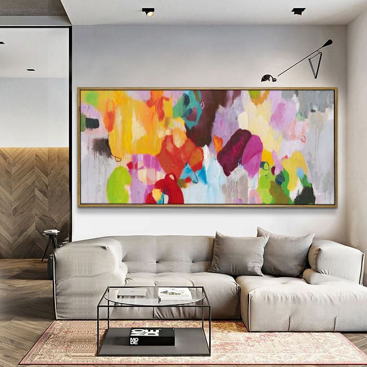 Art fait à la main, Peinture à l'huile sur toile à la main, Peinture d'art abstrait sur toile, Décoration murale pour la maison