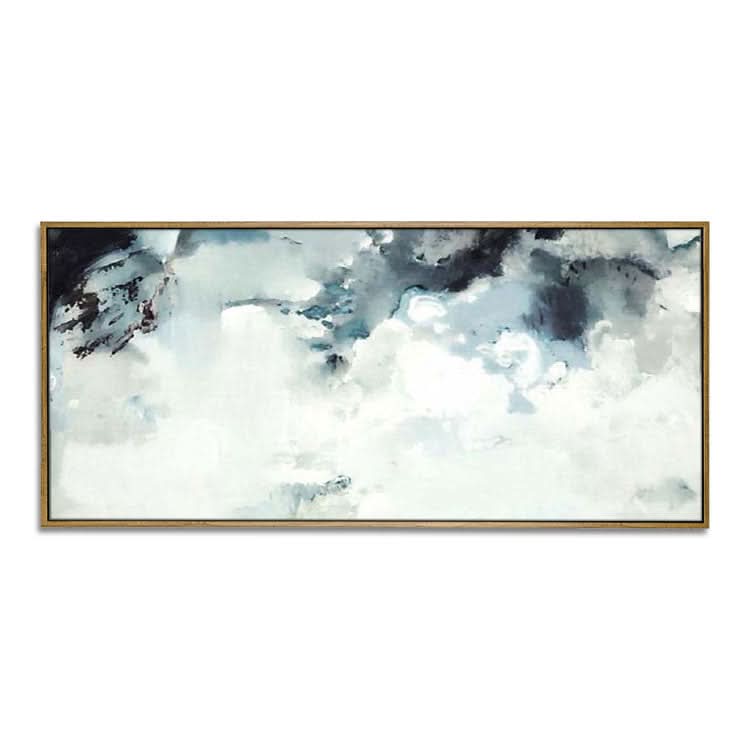 Peinture à la main Peinture d'art originale Grande toile Art Peinture acrylique moderne Peinture en noir et blanc | Nuages