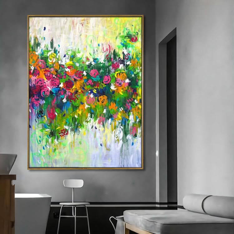 The Most Beautiful Moment Of Life - Handmade Floral Wall Painting Abstract Wall Art