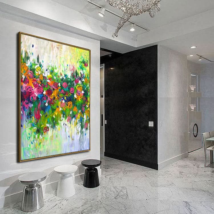 The Most Beautiful Moment Of Life - Handmade Floral Wall Painting Abstract Wall Art