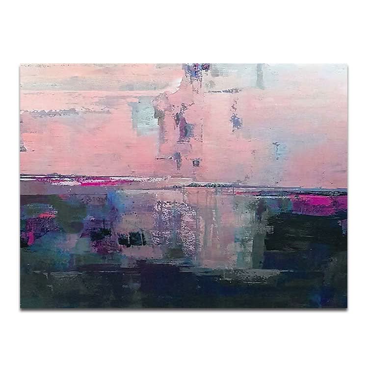 Peinture abstraite créative Peinture côtière originale Ensemble moderne Texture Oeuvre d'art | Lueur du coucher du soleil