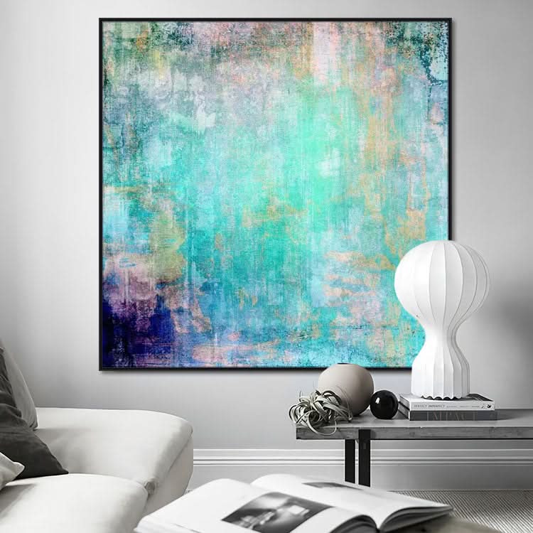 Peinture à l'huile peinte à la main, art original, toile d'art abstrait extra large, art de la mode | Zone bleue