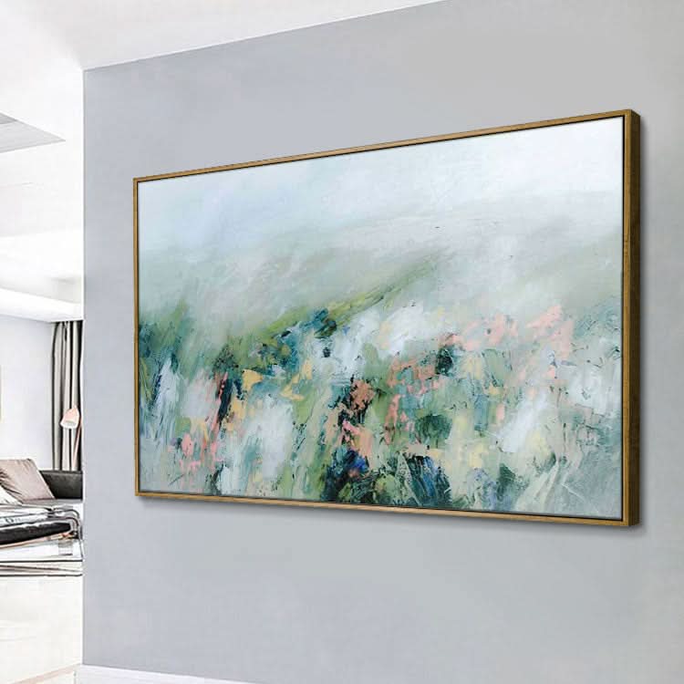 Early Spring - Hand Painted Landscape Oil Painting Abstract Canvas Wall Art