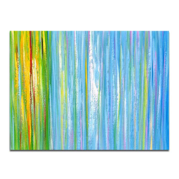 Rainbow Feels - Peinture murale abstraite faite à la main pour restaurant
