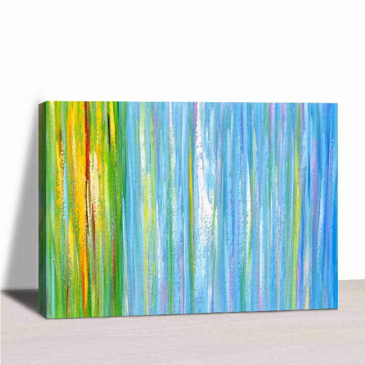 Rainbow Feels - Peinture murale abstraite faite à la main pour restaurant