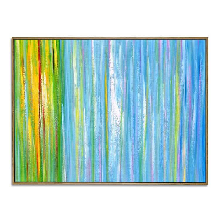 Rainbow Feels - Peinture murale abstraite faite à la main pour restaurant
