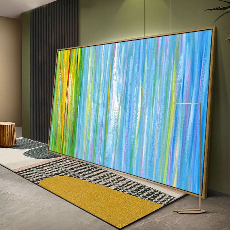 Rainbow Feels - Peinture murale abstraite faite à la main pour restaurant