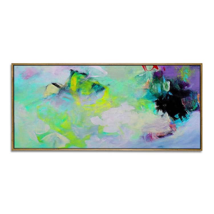 Art abstrait moderne sur toile, peinture abstraite avec description de la peinture