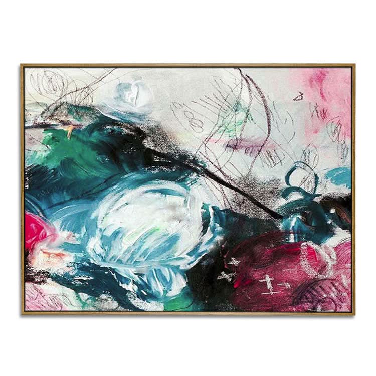 Toile extra large Art abstrait coloré Peinture acrylique Art sur toile Art contemporain Art mural de salon | JOLT
