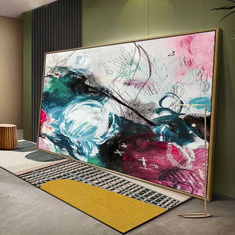 Toile extra large Art abstrait coloré Peinture acrylique Art sur toile Art contemporain Art mural de salon | JOLT