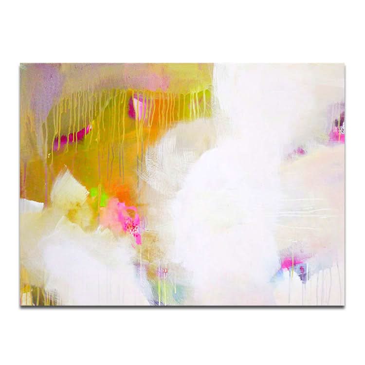 Peinture d'art simple, art abstrait moderne sur toile, peinture sur toile faite à la main