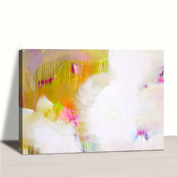 Peinture d'art simple, art abstrait moderne sur toile, peinture sur toile faite à la main