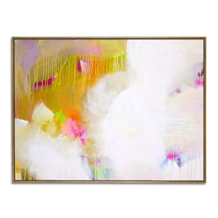 Peinture d'art simple, art abstrait moderne sur toile, peinture sur toile faite à la main