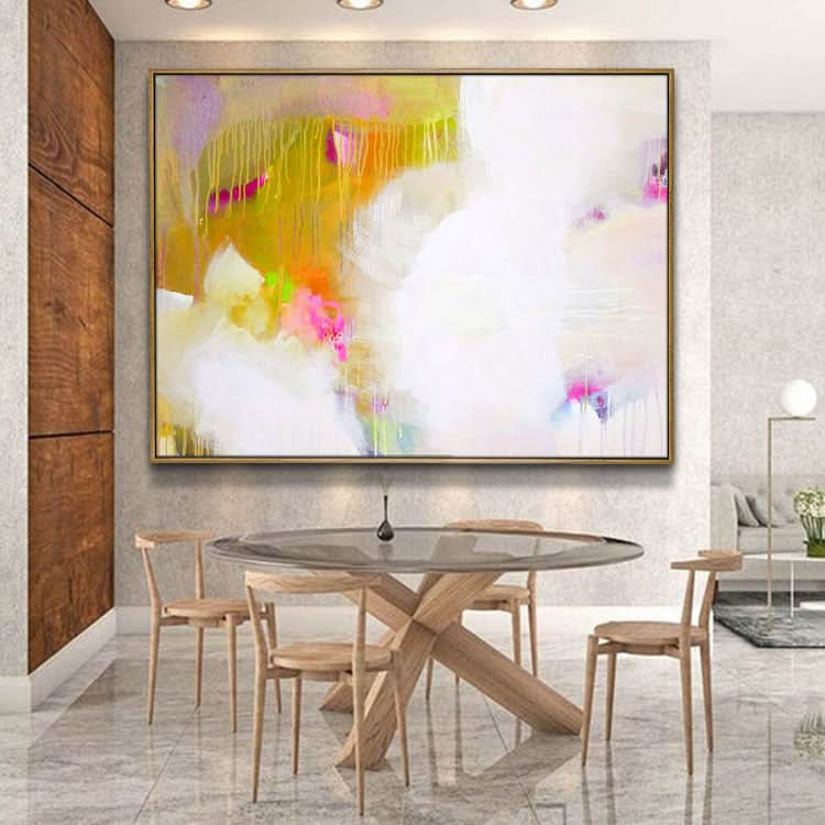 Peinture d'art simple, art abstrait moderne sur toile, peinture sur toile faite à la main
